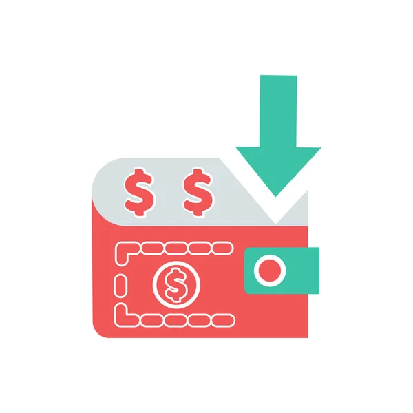 Payment icon. vector perfect Payment icon with money bag and arrow- vector — Stock Vector