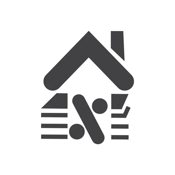 Loan icon. vector simple of Home loan sign symbol with home- vector — Stock Vector