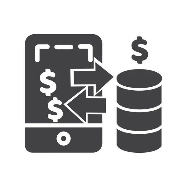 Ícone de pagamento móvel. vetor de pagamento móvel ícone de pixel perfeito para site ou aplicativos móveis — Vetor de Stock