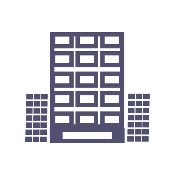 Skyscraper icon- Ilustração vetorial para design de arquitetura. Escritório moderno da cidade — Vetor de Stock