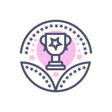 işletmeniz için kupa ödül simgesi- vektör ödül işareti