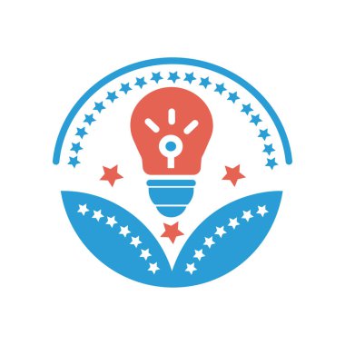 İş fikri ödül simgesi- vektör ampul işareti