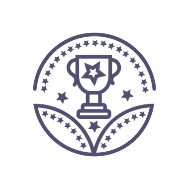 işletmeniz için kupa ödül simgesi- vektör ödül işareti