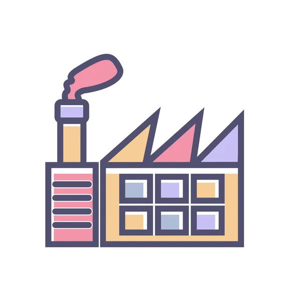 Factory icon. simple clean factory sign symbol -vector illustration