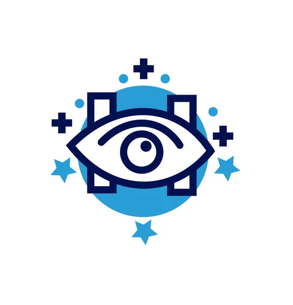 Ikona oka-wektor kliniki okulistycznej lub znak szpitala — Wektor stockowy
