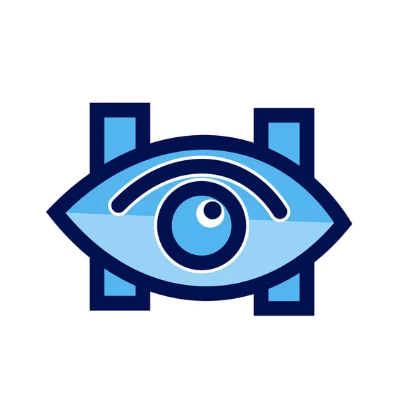 Olho ícone-vetor olho clínica ou sinal hospitalar — Vetor de Stock