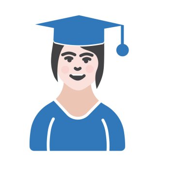 Profesör veya öğretmen simgesi- vektör öğrenme işareti