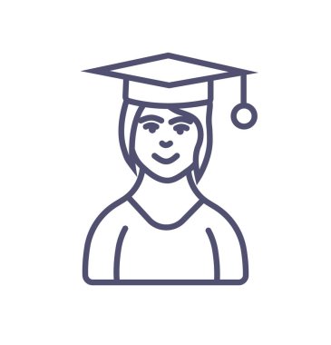 Profesör veya öğretmen simgesi- vektör öğrenme işareti