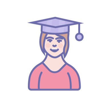 Profesör veya öğretmen simgesi- vektör öğrenme işareti