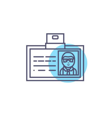 kimlik kartı simgesi- vektör kimlik kartı işareti ve sembolü.