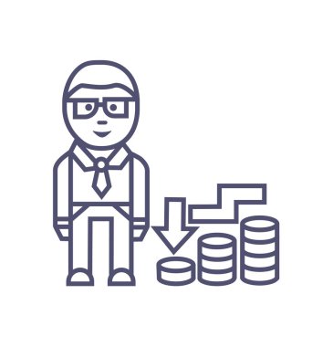 Durgunluk simgesi- vektör işareti ve sembolü. iş simgesi.