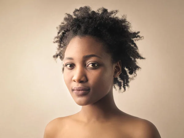 Portrait of a beautiful black skin girl