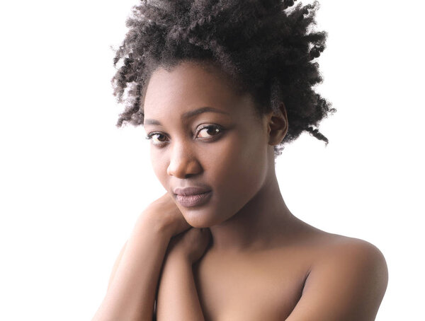 Studio portrait of a beautiful African girl