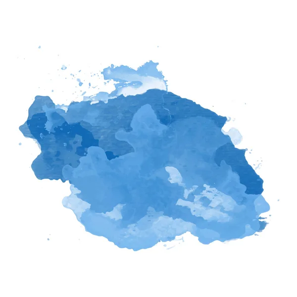 Conception Abstraite Aquarelle Bleue Éclaboussure Modifiable Polyvalent — Image vectorielle