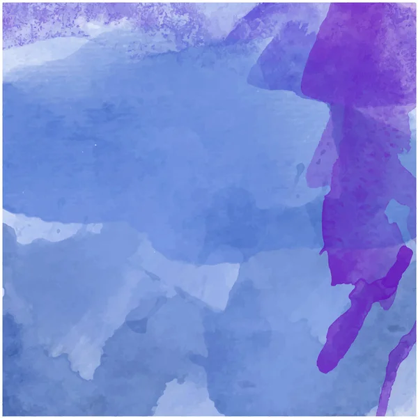 Aquarelle Bleue Violette Fond Design Décoratif — Image vectorielle