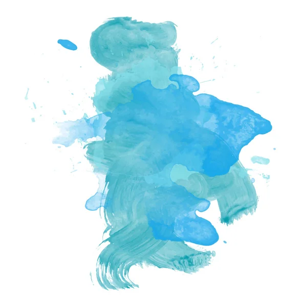 Abstract Blauw Aquarel Splash Design Bewerkbaar Veelzijdig — Stockvector