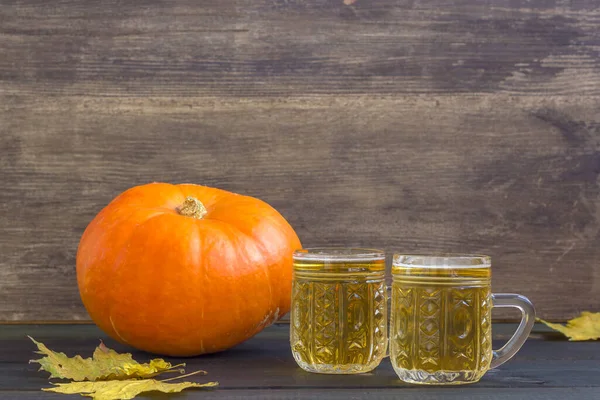 October Fest Concept Beer Mugs Snacks Salt Pritzels Bretzel Orange — Stock Photo, Image