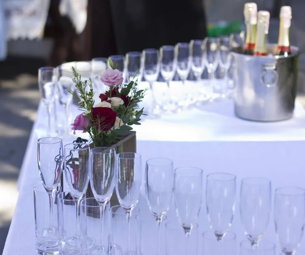 Pranzo All Aperto Buffet Festivo Matrimonio Spuntini — Foto Stock