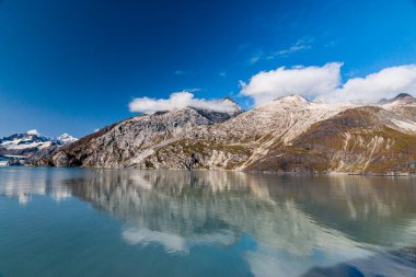Alaska manzarası. Alaska 'nın güzel doğası. Panorama Panoraması.