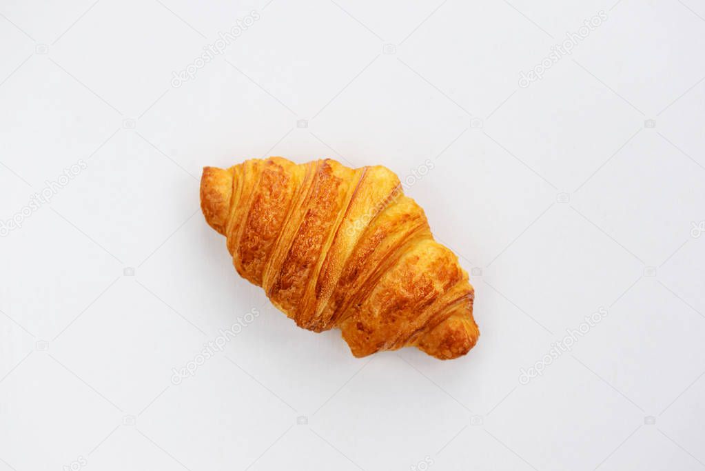 fresh Croissant on a white background 