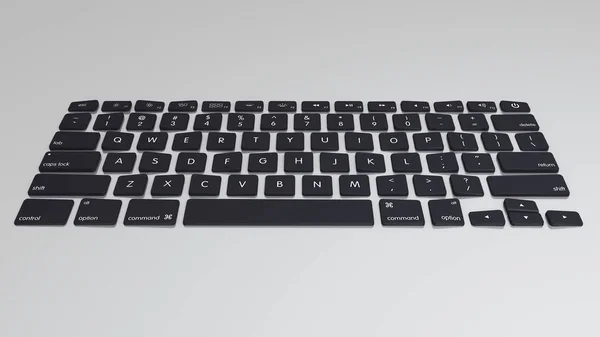 Ungleichmäßig Angeordnete Tastaturtasten — Stockfoto