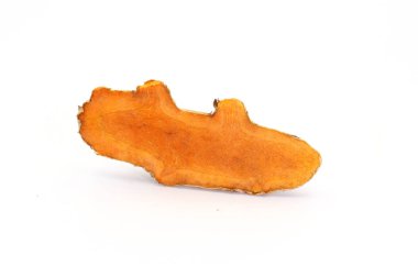 Yakın Zerdeçal (Curcuma longa Linn) rizom beyaz izole