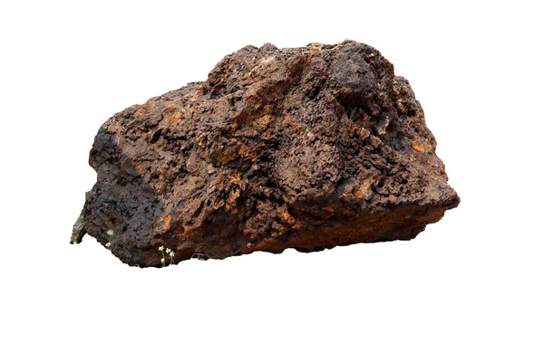 Pedra hematita, superfície de pedra com camadas de hematita e camadas — Fotografia de Stock