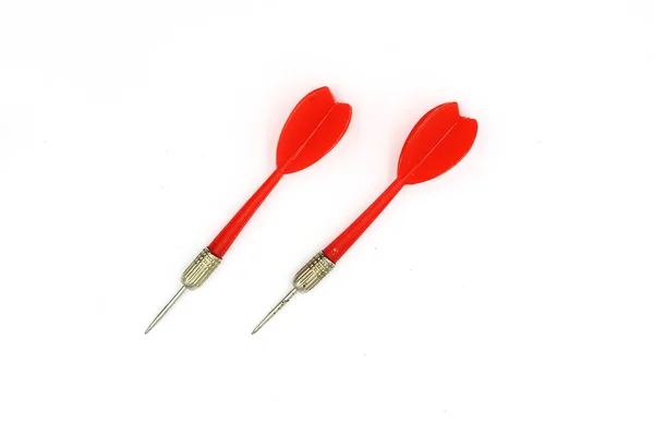 Dois Red Dart conceito para alvo de marketing e sucesso Isolado — Fotografia de Stock