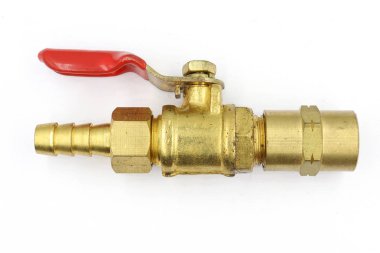 hava vanası, pirinç Ac, Pirinç iğne vanası beyaz backgr izole