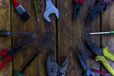 Paslı araçlar ve ahşap doku ba onarım için Mekanik araçlar