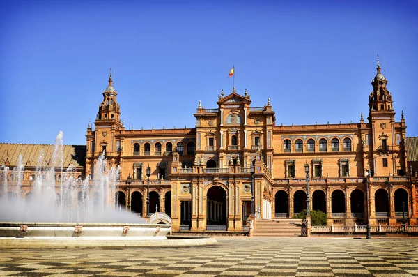 Plaza Espaa Spanje Plein Een Plaza Het Parque Mara Luisa — Stockfoto