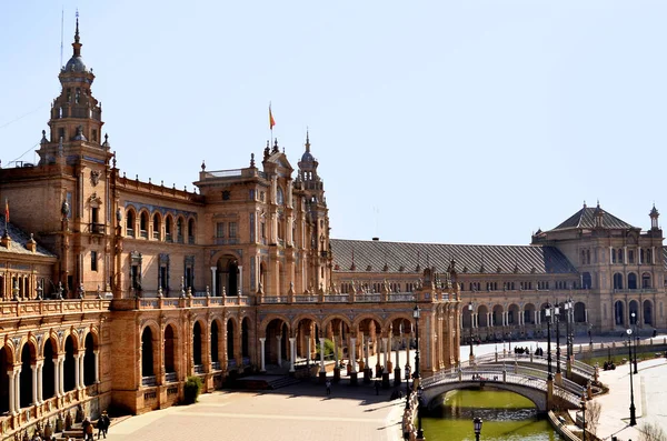 Plaza Espaa Spanje Plein Een Plaza Het Parque Mara Luisa — Stockfoto