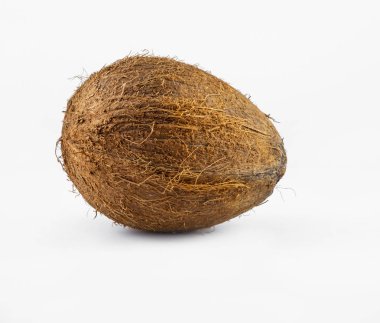 Beyaz bir fotoğraf closeup makro fotoğraflandı izole hindistan cevizi