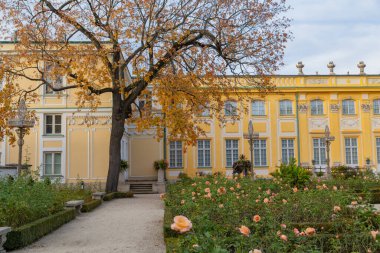 Varşova 'nın Wilanw bölgesindeki Royal Wilanow Sarayı' nın güzel manzarası.