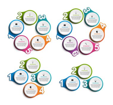 Koleksiyon bilgi grafikleri. Tasarım elemanları. İş sunumları veya bilgi afişi için bilgi grafikleri.