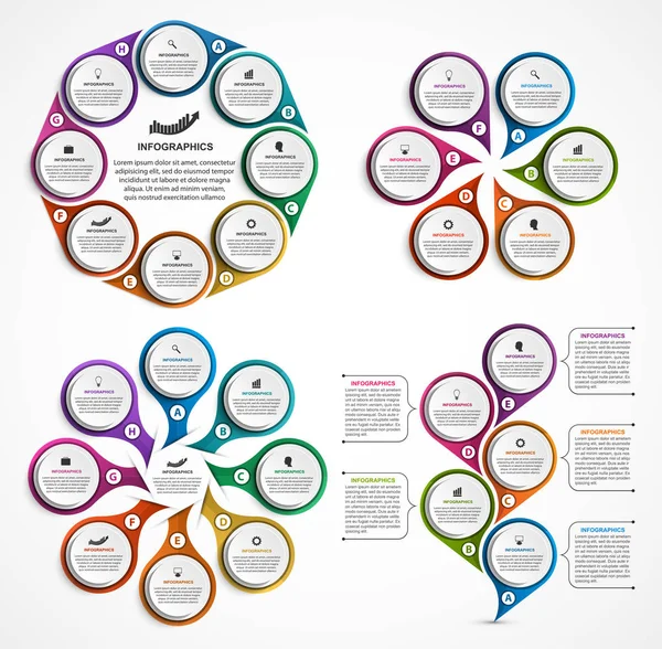 Samla Infografik Designelement Infografik För Företagspresentationer Eller Informationsbanner — Stock vektor