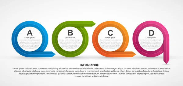 Infografika Pro Obchodní Prezentace Nebo Informační Banner — Stockový vektor