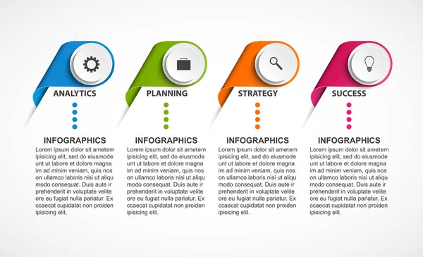 Αφηρημένες Επιλογές Πρότυπο Infographics Infographics Για Παρουσιάσεις Επιχειρήσεων Ενημερωτικό Banner — Διανυσματικό Αρχείο