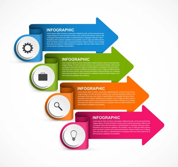 Options Abstraites Infographie Modèle Infographies Pour Présentations Professionnelles Bannière Information — Image vectorielle