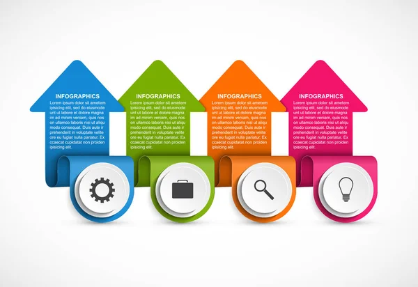 Abstrakte Optionen Infografik Vorlage Infografiken Für Unternehmenspräsentationen Oder Informationsbanner — Stockvektor