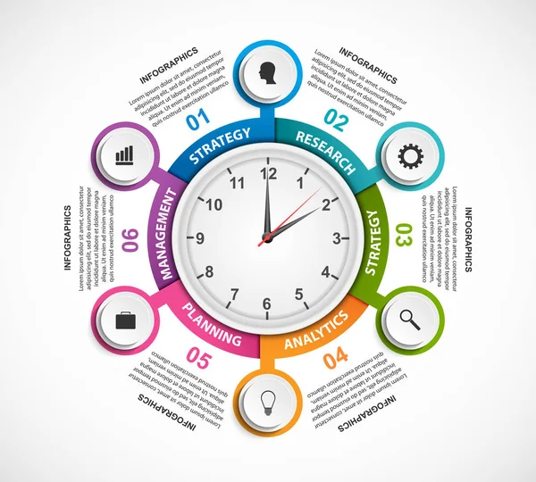 Plantilla Infografías Opciones Abstractas Infografías Para Presentaciones Negocios Banner Informativo — Archivo Imágenes Vectoriales