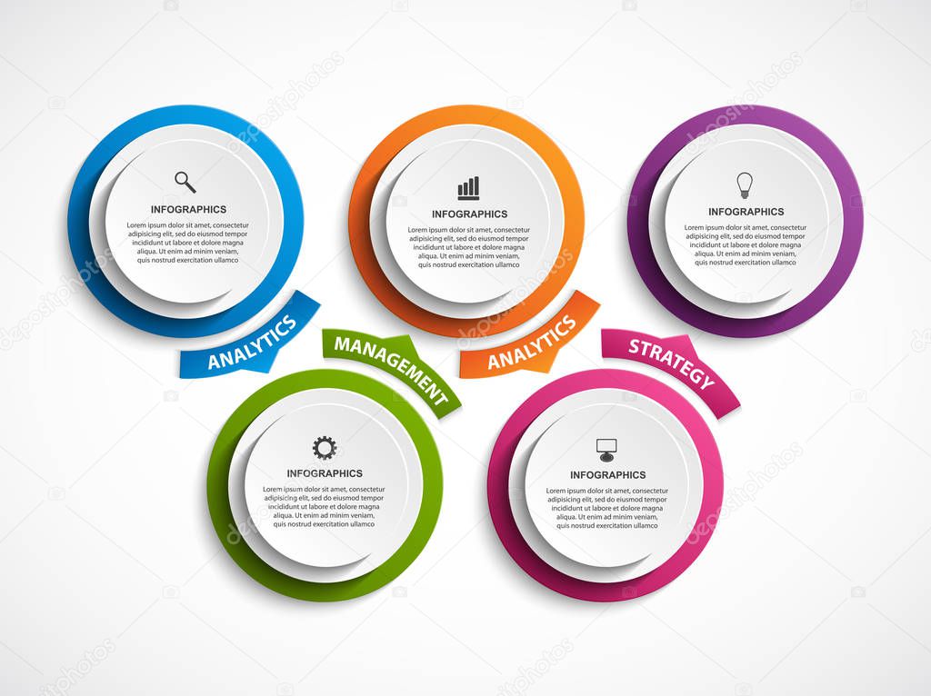 Abstract options infographics template. Infographics for business presentations or information banner.