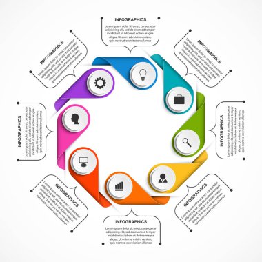 Soyut seçenekler bilgi grafikleri şablonu. İş sunumları veya bilgi afişi için bilgi grafikleri.