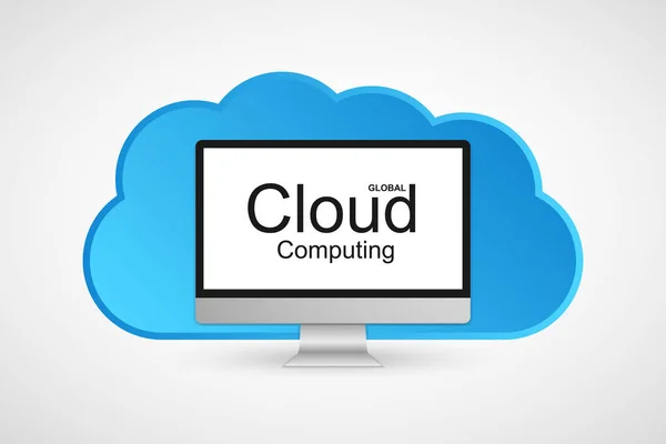 Conception Concept Cloud Computing — Image vectorielle