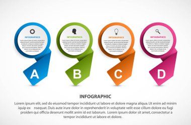 Abstract options infographics template. Infographics for business presentations or information banner. clipart
