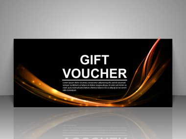 Hediye çeki şablonu. Vektör illüstrasyonu.