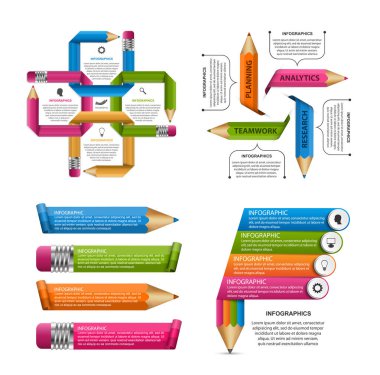 Koleksiyon bilgi grafikleri. Tasarım elemanları. İş sunumları veya bilgi afişi için bilgi grafikleri.