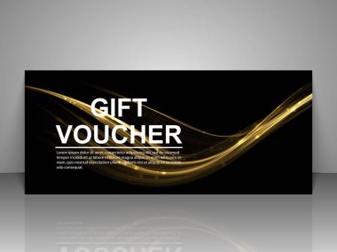 Hediye çeki şablonu. Vektör illüstrasyonu.
