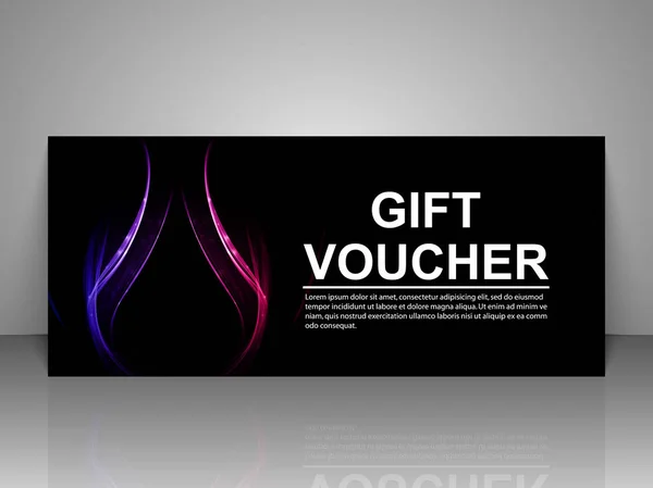 Gift Voucher Template Vector Illustration — Stock Vector