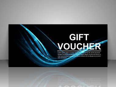 Hediye çeki şablonu. Vektör illüstrasyonu.